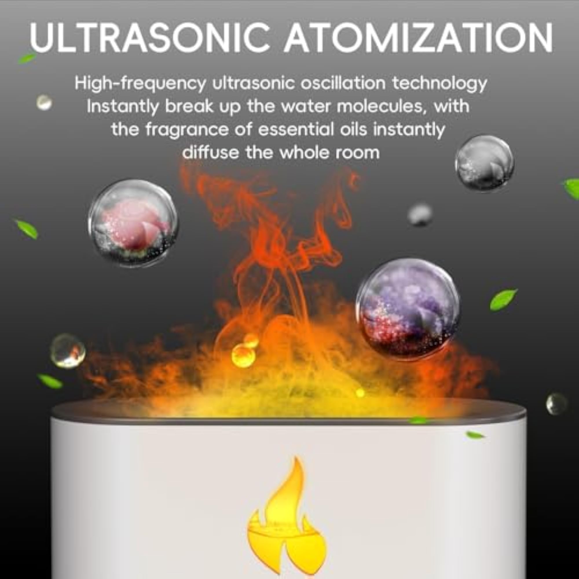 OPSUZY Flame Air Aroma Diffuser & Humidifier - 250ml
